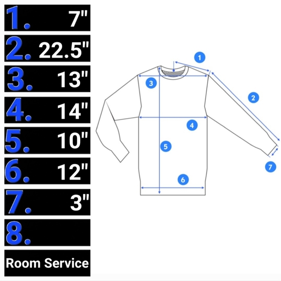 S | Room Service | Long Sleeved Crop Top - Picture 6 of 6